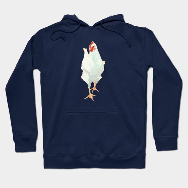 Watercolor Proud Hen #2 Hoodie by Khasis